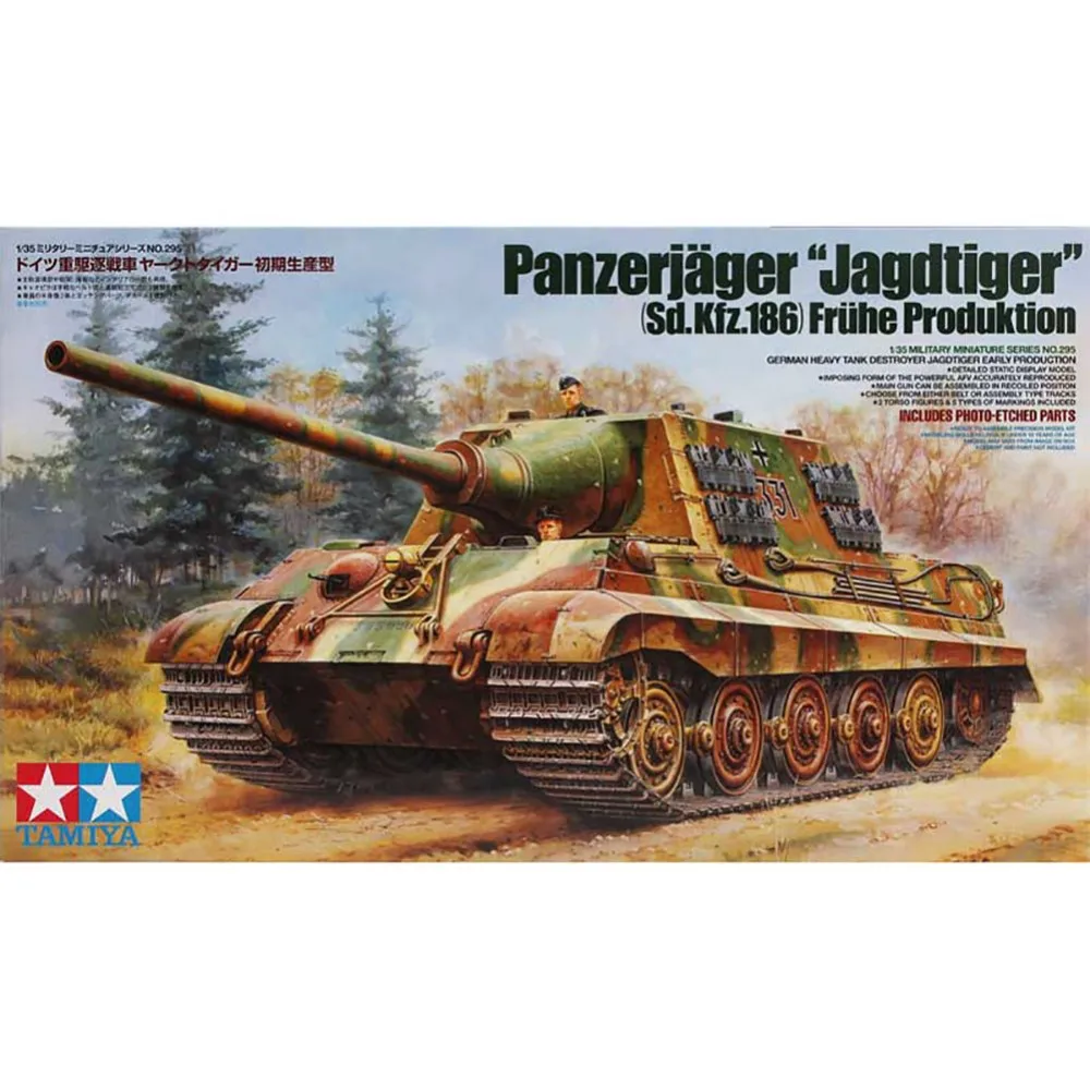 Tamiya 35295 1/35 Panzer Jager Jagdtiger Sd Kfz186 Fruhe Военная сборка AFV Модели Строительные наборы oh rc