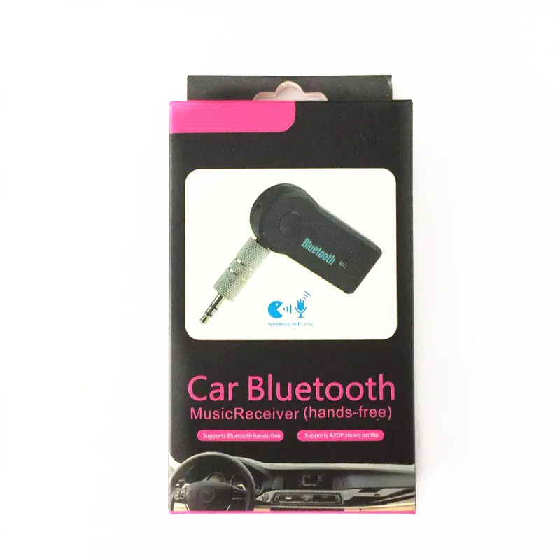 With retail box Стерео 3,5 беспроводной Bluetooth приемник передатчик адаптер для автомобильной музыки аудио Aux A2dp для наушников Reciever Jack Handsfree - Цвет: With retail box