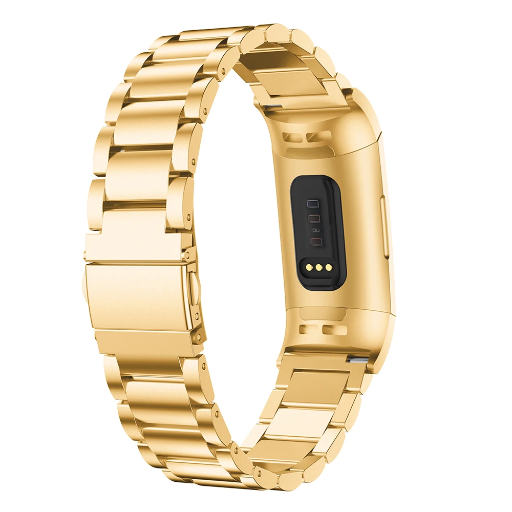 Модный ремешок из нержавеющей стали для часов Fitbit Charge 3 сменный Браслет звеньев