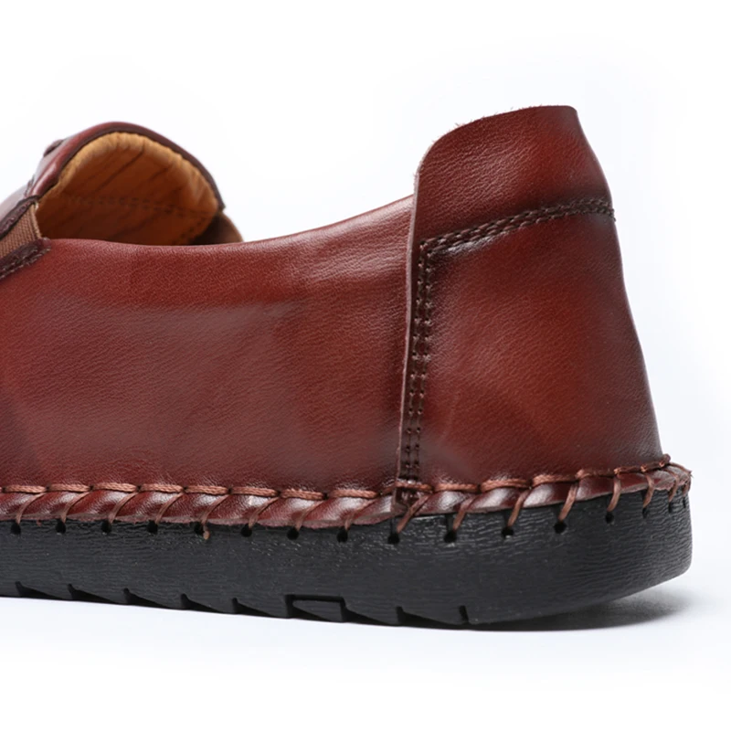 Мужские мокасины из спилка BIMUDUIYU черные повседневные Мокасины для вождения