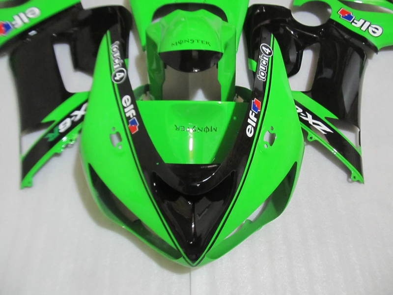 Обтекатель комплект для Kawasaki Ninja ZX6R 05 06 цвета: зеленый, черный корпус обтекателей ZX6R 2005 2006 TP14