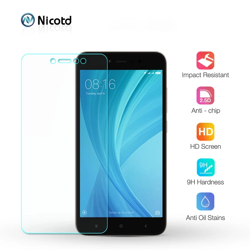Premium Tempered Glass For Xiaomi Redmi Note 5A 5 6 pro 6A 3 Screen Protector protective film Xiomi 8 lite A2 A1 | Мобильные