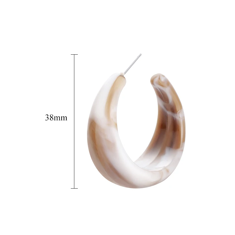 Женские Геометрические серьги-кольца круглые акриловые в стиле ретро богемные