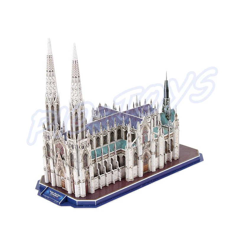 Новогодний подарок собор Святого Патрика 3D пазл модель здание всемирно
