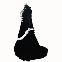 new black vintage costumes 18th duchess retro medieval renaissance reenactment theatre civil war victorian dress d 298