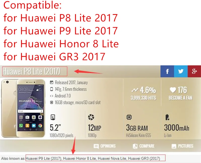 Для Huawei Honor 8 Lite/ P8 Lite 2017/P9 2017 USB зарядное устройство зарядный порт гибкий кабель