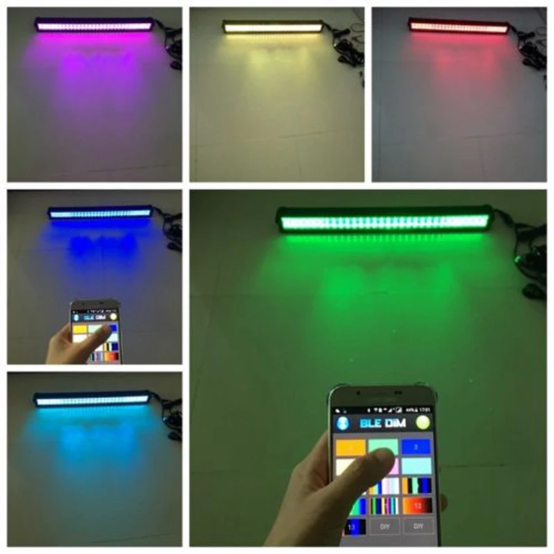 

5D RGB Led Light Bar Bluetooth App Control 16 Million Color Changing Curved Light Bar Led 52" 300W 22" 120w 42" 240w 32" 180w