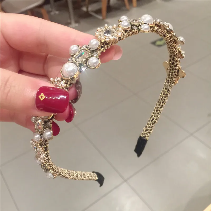 Женские ободки для волос Стразы звон повязка стразы принцессы на голову девочек