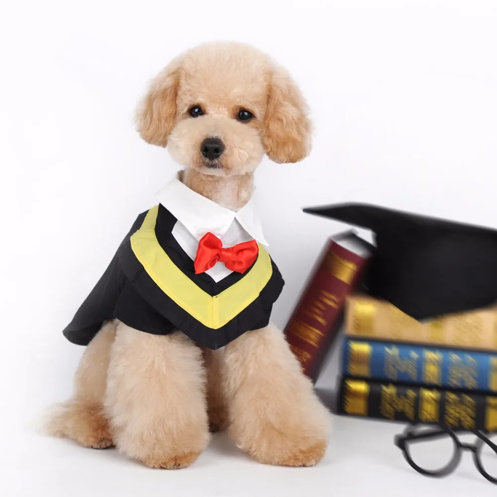 

Dog clothes pet clothes graduation doctor suit turned dog dress