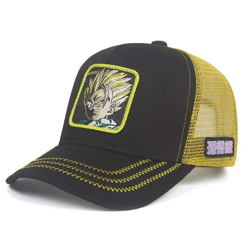 Бренд Вегета чехол Capsule corp Dragon Ball Z Snapback хлопок Бейсбол Кепки Для мужчин Для женщин в стиле «хип-хоп» для папы сетчатая шляпа Кепка-тракер в дропшиппинг - Цвет: GOHAN
