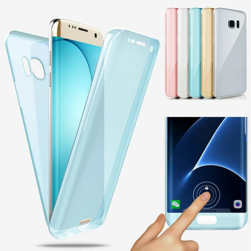 

360 Full Body Silicone Case Cover for Samsung Galaxy S9 S8 S7 S6 Edge Plus A8 2018 A3 A5 A7 J3 J5 J7 Pro 2016 2017 Note 8 Funda