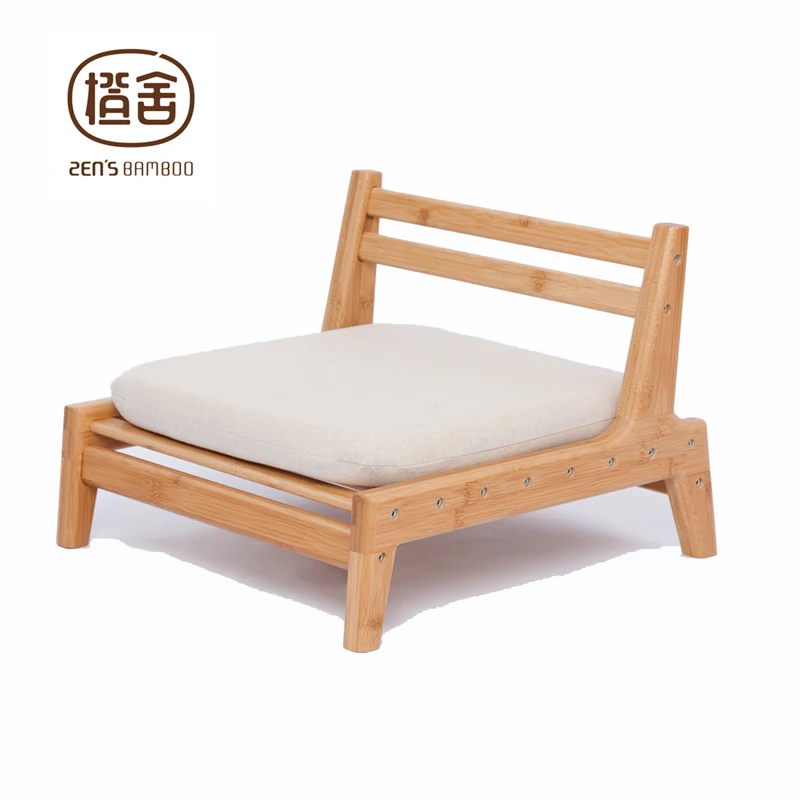 

ZEN'S BAMBOO Meditation Chair Japanese Style Chair With Cushion Assemble Backrest Floor Seats Living Room Furniture