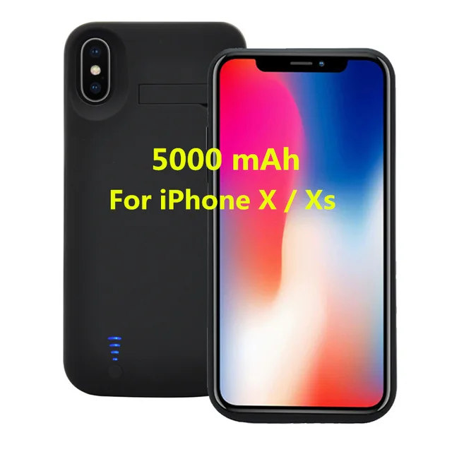 Black For X Xs Для iPhone X/iPhone Xs Портативный Батарея Зарядное устройство чехол для iPhone 6 Plus/6s/iPhone 7 Plus/8 резервного копирования Мощность Bank пакет для iPhone 6s/7/8 Plus Батарея чехол - Цвет: Black For X Xs