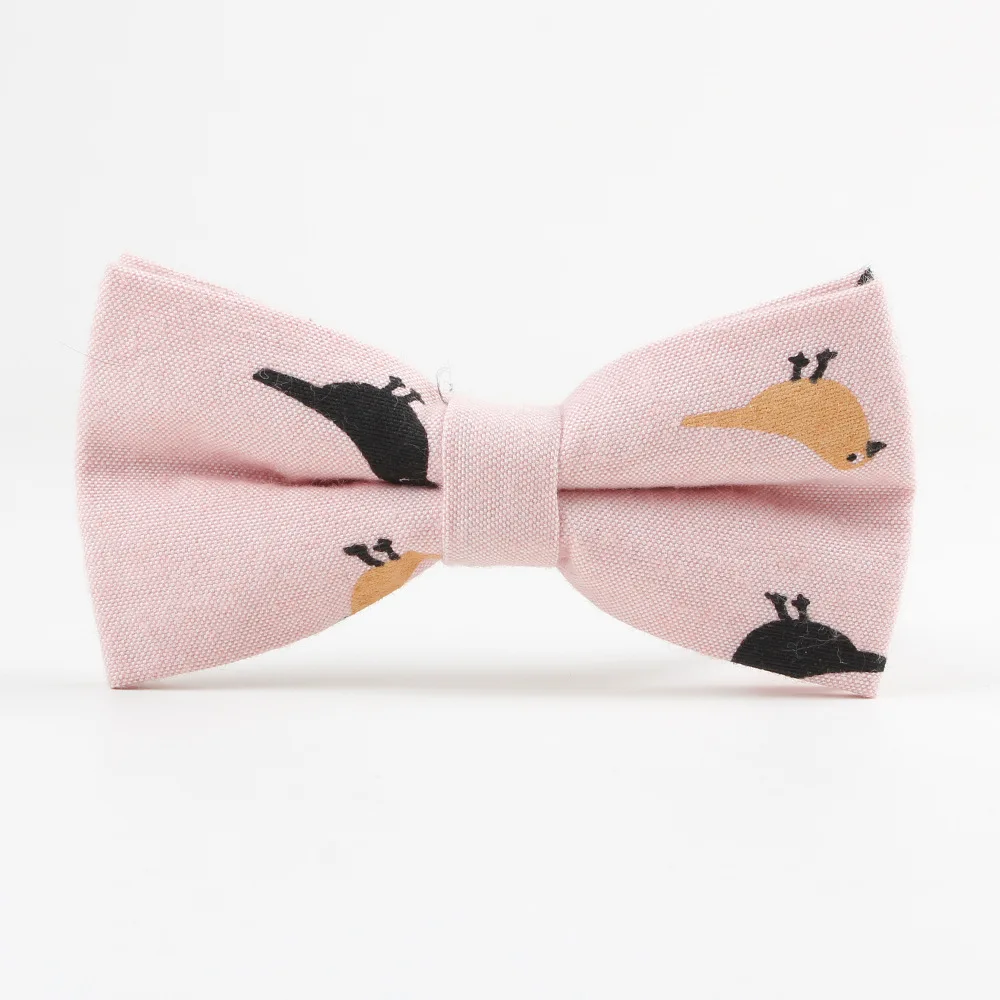 Мужской регулируемый галстук бабочка из 100% хлопка с принтом птиц|Мужские