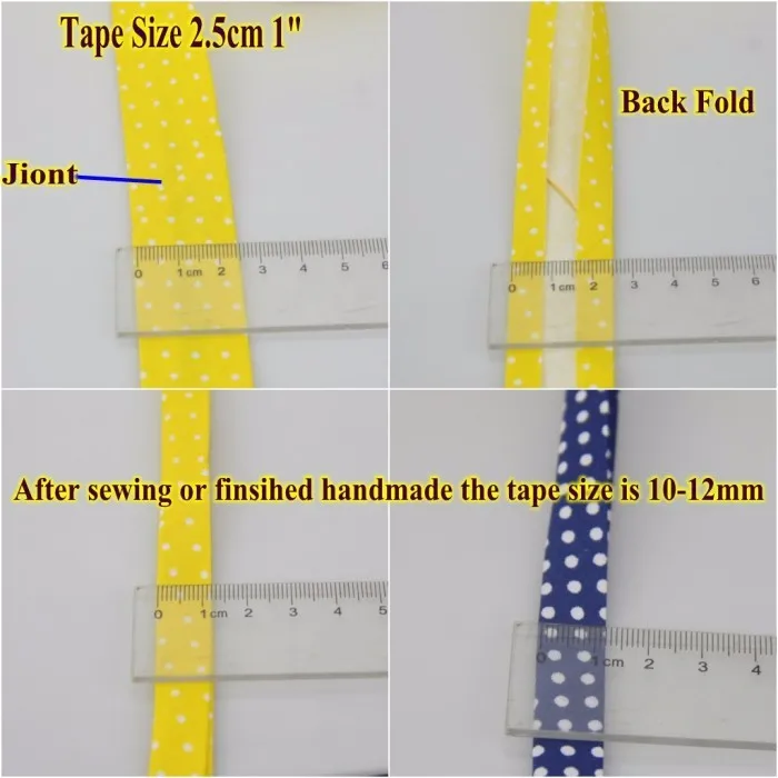 Лента для обвязки мелких точек из 100% хлопка 25 мм 20 10 метров|ribbon 25mm|tape sewingbias binding |