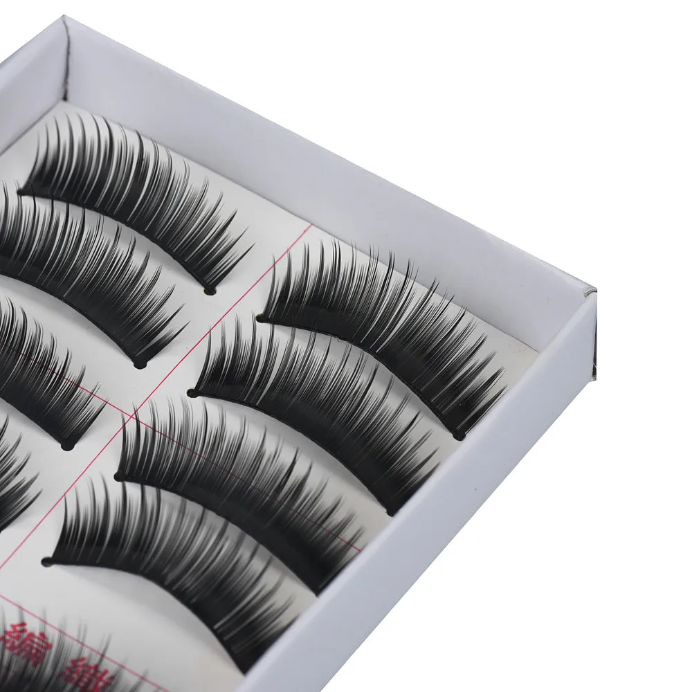 Лучшее предложение 10 пар натуральные длинные черные ресницы для глаз макияж