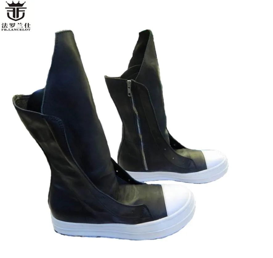 Мужские ботинки FR. Lanceot кожаные с острым носком в английском стиле|boots england|trend menboots