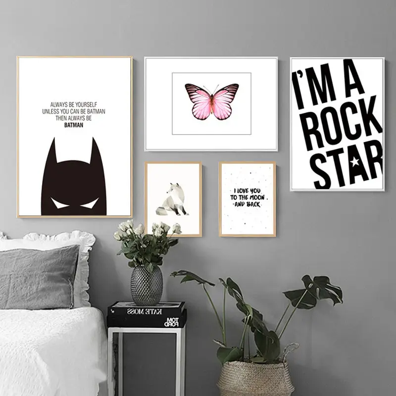 Nordic Canvas Painting Home Decor Letter Picture Wall Art Quote Print Living Room Bedroom Modern Europe Minimalist | Дом и сад