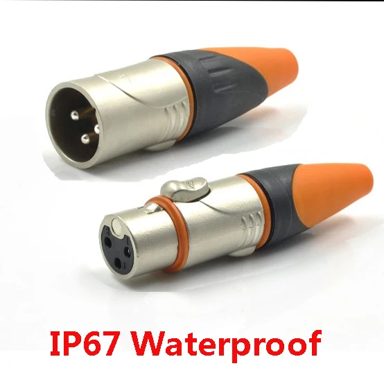 10 шт./лот (5 штекеров + 5 гнезд) Водонепроницаемый 3-контактный разъем XLR
