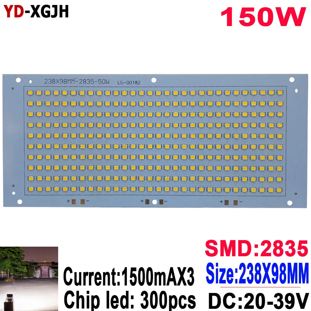 Светодиодный светильник 150 Вт 100% полномощный заливающий PCB SMD2835 светодиодный