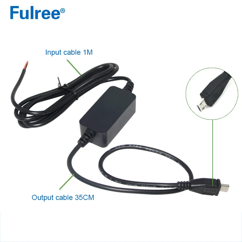 DC-DC модуль ldo понижающего преобразователя 12V 24V до 5V автомобиль Mini Micro USB кабель для мобильного телефона для Зарядное устройство низкая Напряжение Защита аккумулятора - Цвет: micro usb
