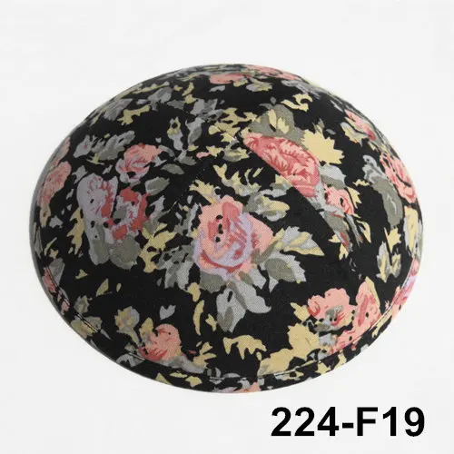 Kippot Kippa льняная Kippah Kipa 19 см Skullies Yarmulke Beanies Иудейская шляпа-Кепка с черепом - Цвет: 224f19