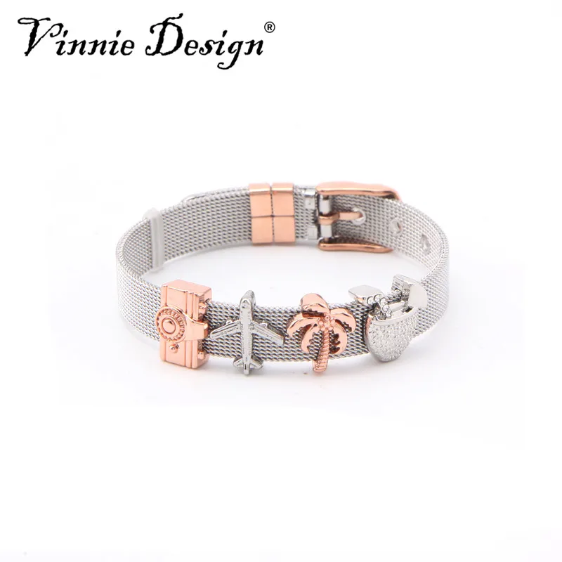 Винни дизайн ювелирный держатель из нержавеющей стали сетчатый Браслет с 4 шт.