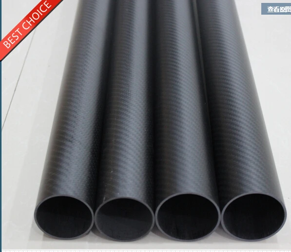 

40mmX37mmX500MM 3K carbon fiber tube , Glossy ID37mm x OD40mm tube 2pcs