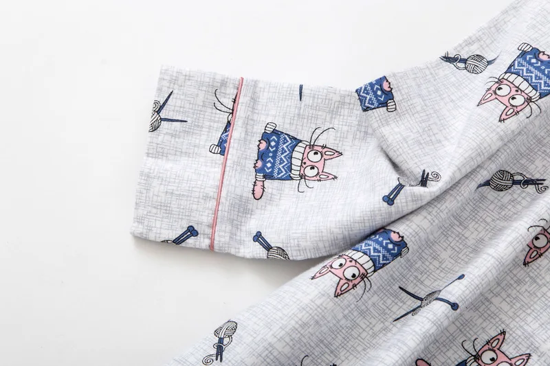 Размера плюс женские короткие простые ночные рубашки серого цвета с милыми