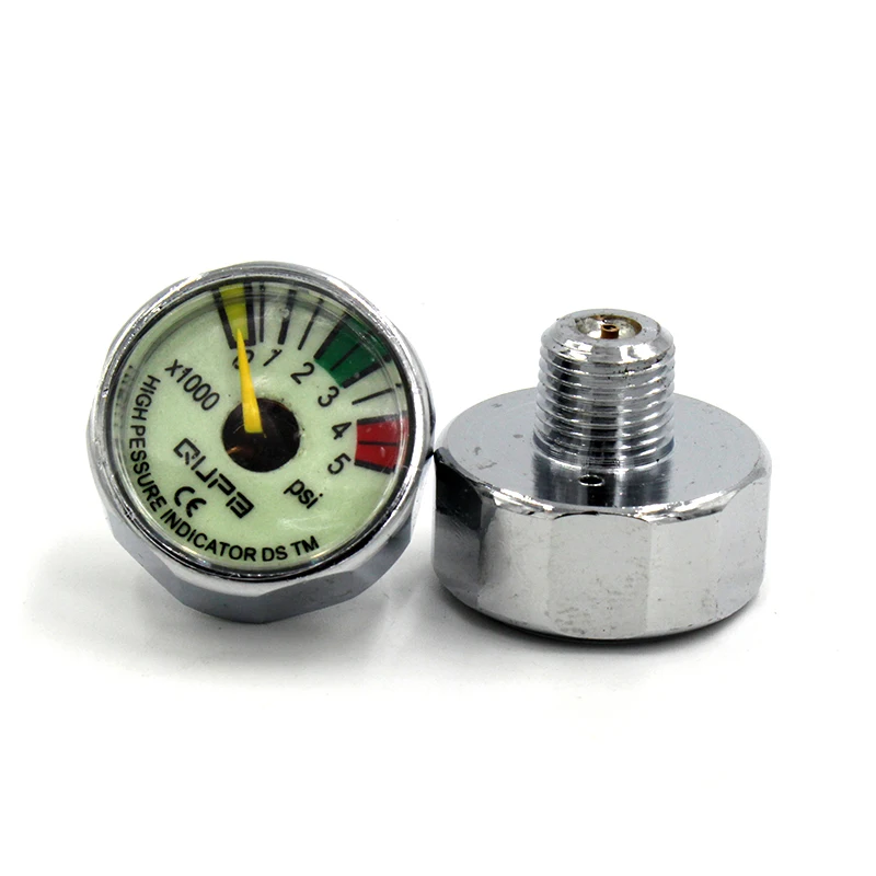 QUPB 1 дюйм PCP Пейнтбольный воздушный Давление манометр 5000psi световой 1/8 NPT GES004|pcp