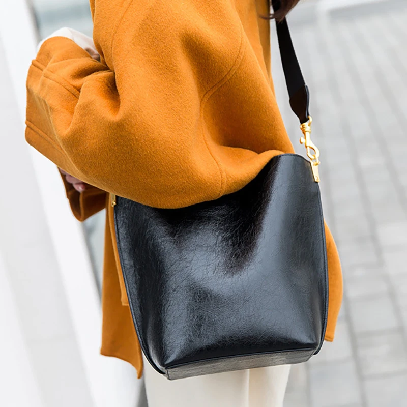 Высококачественные винтажные сумочки ведра с масляным вощеным рисунком сумки