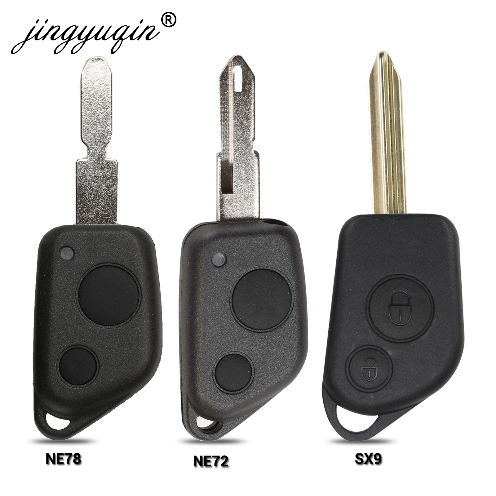 Jingyuqin 10X 2 кнопки дистанционного ключа Fob чехол для Peugeot 206 306 205 405 Citroen Elysee Picasso Saxo Xsara