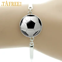 tafree brand fashion football image bracelet vintage soccer men women ball fans jewelry sports events teams gifts t802