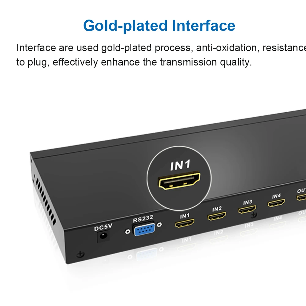 SGEYR HDMI матрица 4x4 переключатель сплиттер 4 входа выхода с ИК-пультом