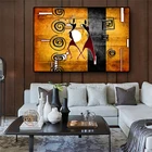 Африканский Ретро винтажный абстрактный пейзаж холст Художественная живопись плакаты и принты Скандинавское Искусство Настенная картина для гостиной