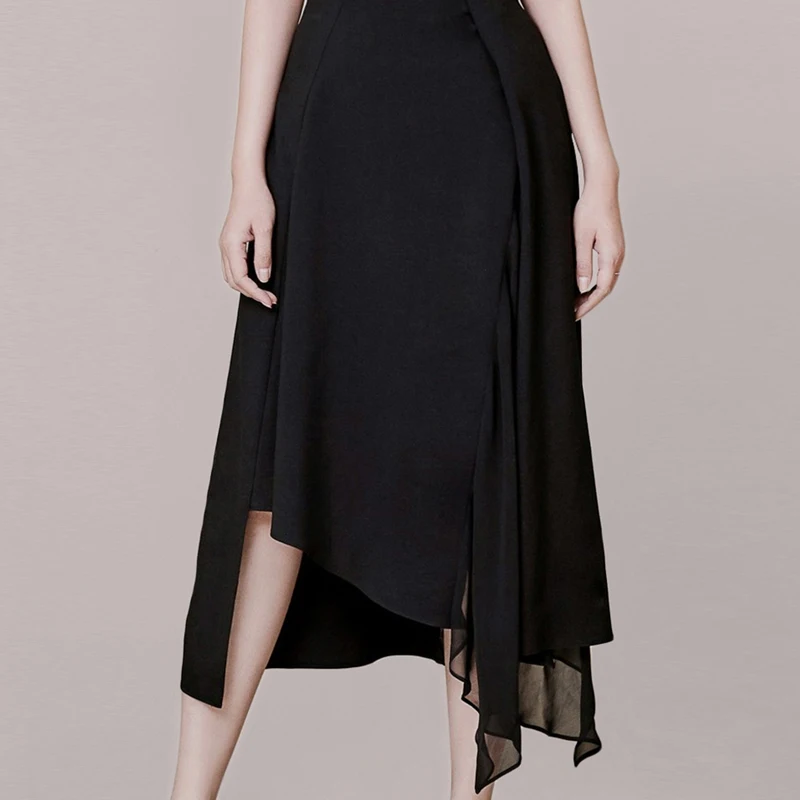 

INDRESSME 2019 Bandage Dress New Women Spaghetti Strap Deep V Backless Ruffles Irregular Hem Midi Sexy Club Party Dresses