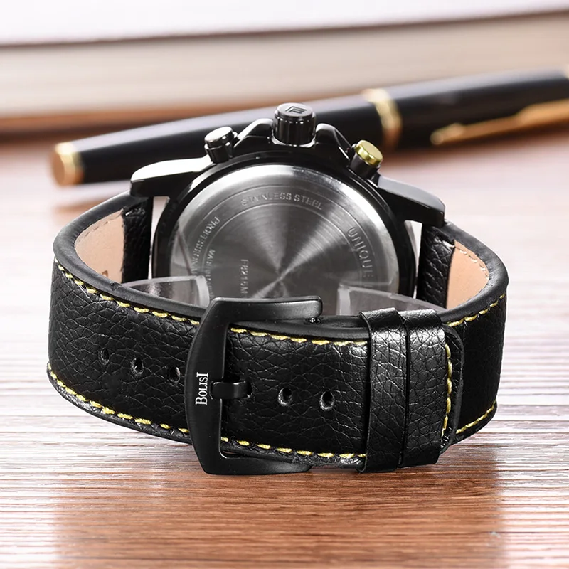 Military Watch Men'S Three-Needle Calendar Quartz Wristwatches Analog Clock Student Leather Watches Relogio Free Shipping Sale | Наручные