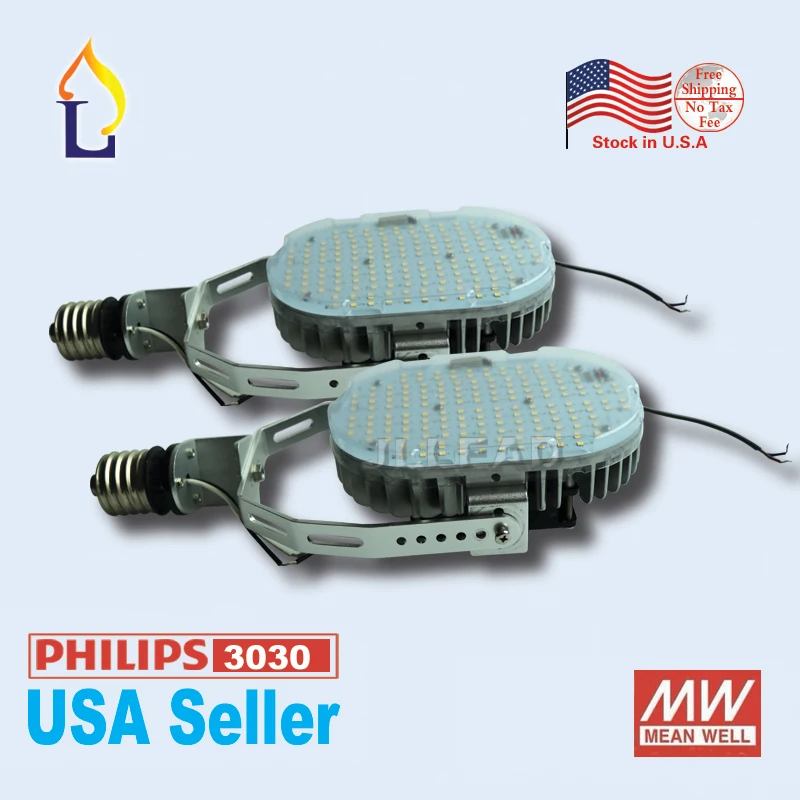 

6 Pack projector headlight for outdoor shoebox light 100W 120W 150W Led retrofit kit of Street Light with Meanwell Driver