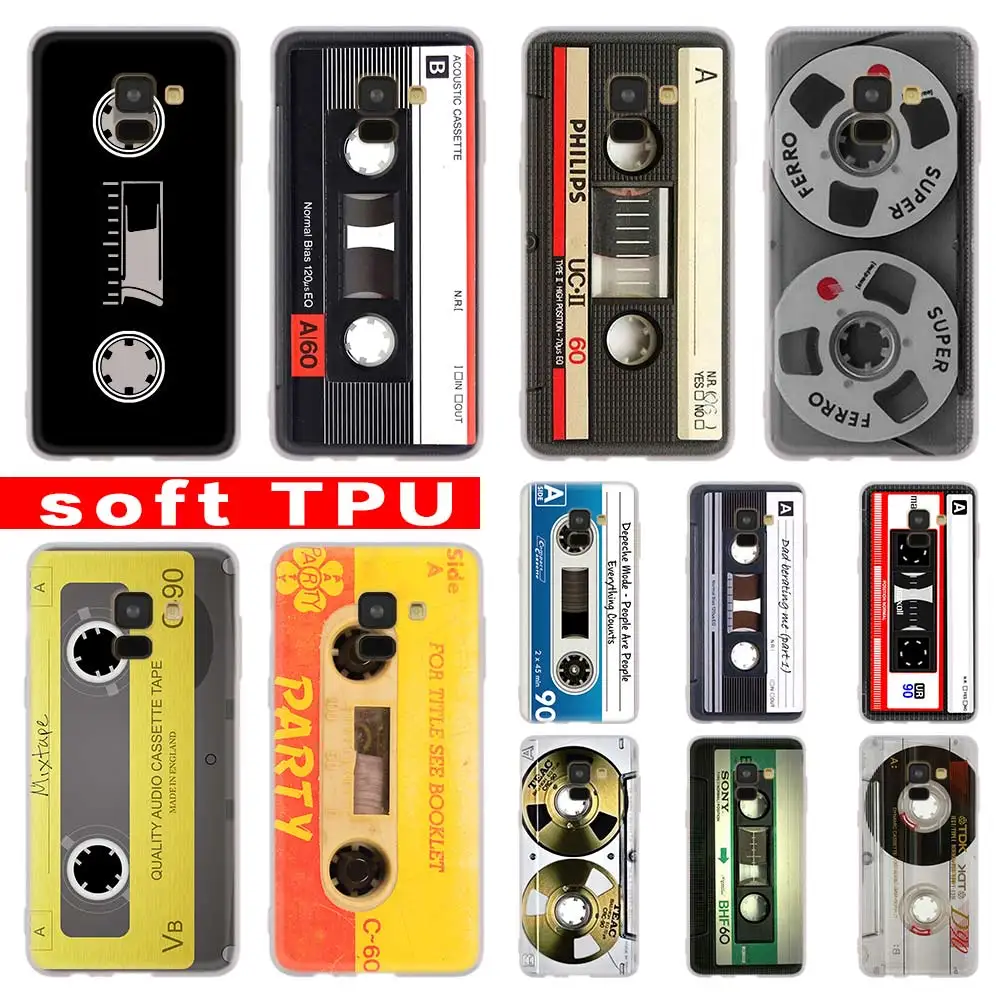 

Retro Cassette Tape Case For Samsung Galaxy A12/A20/A51/A70/A20s/A21s/A32/A50/A50s/A42/A52/A72 5G A8 A7 A6 2018 Cover