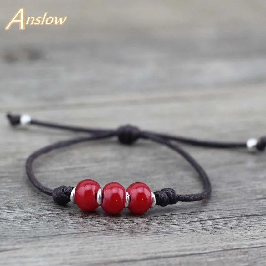 Anslow Горячая сладкий корейский ручной работы DIY Шарм Bijoux кожаный браслет для женщин браслеты дружбы подарок на день матери LOW0493LB