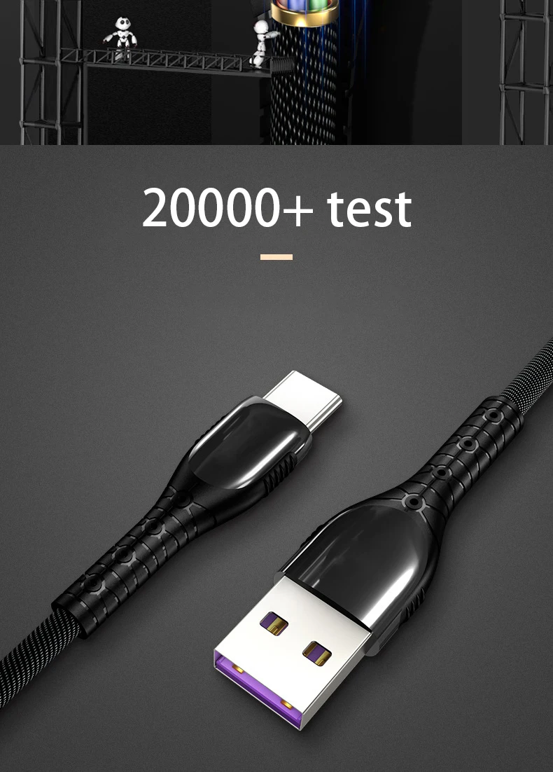 Кабель USB C type c 5A SuperCharge QC 3,0 кабель для быстрой зарядки для samsung S9 S10 huawei P20 P30 Pro Xiaomi 9 type c кабель