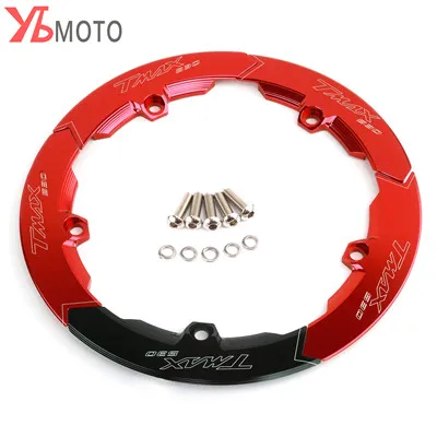 Red Часть мотоцикла CNC трансмиссионный шкив защитный чехол для Yamaha MAX T MAX TMAX 530 TMAX530 SX DX - Цвет: Red