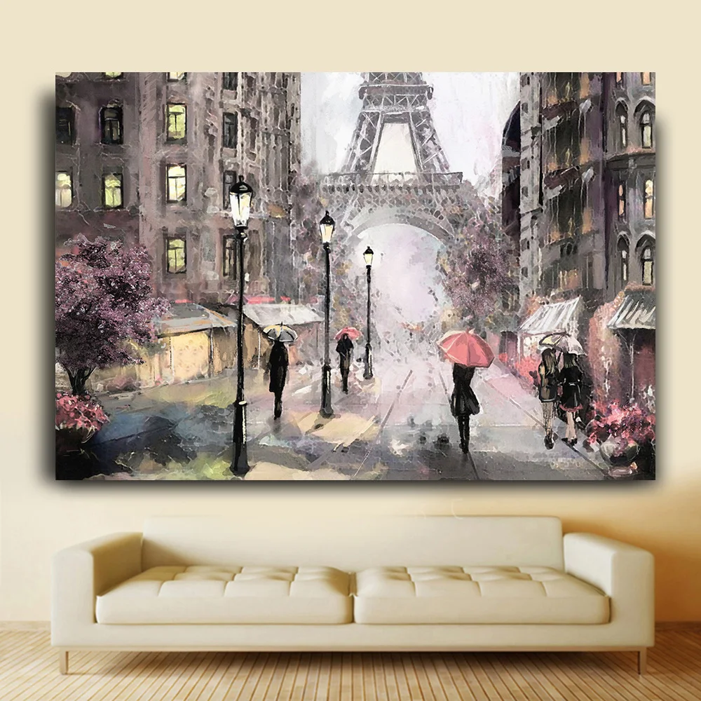 Embelish Бесплатная доставка Эйфелева башня уличный пейзаж настенные