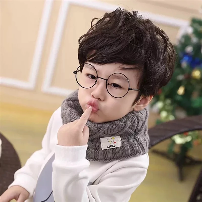 13 цветов зима весна осень детский шарф для девочек и мальчиков Kintted шерсть O шарфы