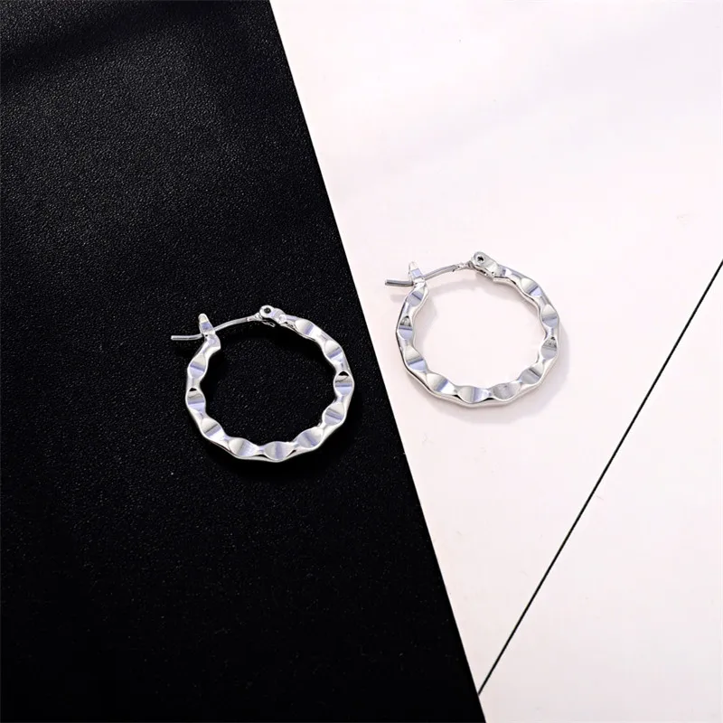 1 пара модных волна круглая маленькая серьга кольцо для Для женщин девушки