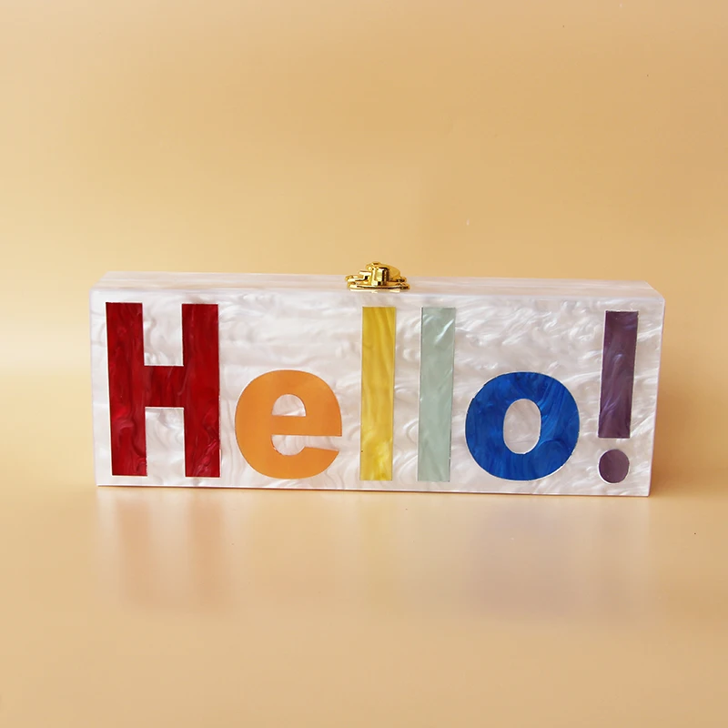 Персонализированная акриловая сумка-клатч из плексигласа на заказ женский клатч