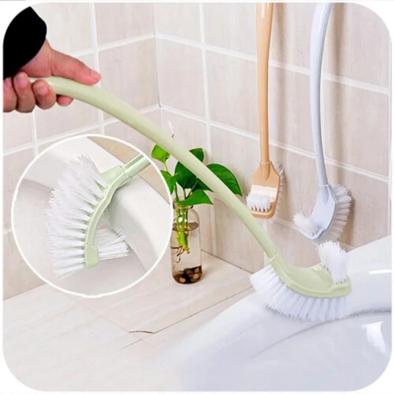 Двухсторонняя утолщенная длинная ручка для мертвых углов щетка унитаза Щетка