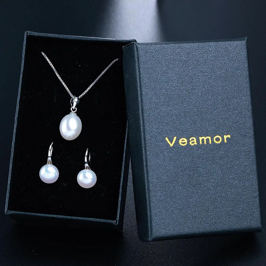 VEAMOR натуральный пресноводный жемчуг ювелирные наборы для женщин украшения