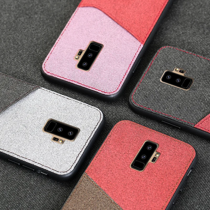 Чехол для телефона Samsung Galaxy S10 7 edge S8 S9 Plus чехол с тканевой прострочкой задняя