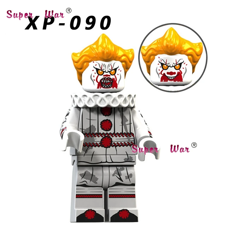XP090 Один Хэллоуин ужас Джордж Беверли Pennywise клоун выбран Jacobs тема строительные блоки Модель Кирпичи игрушки для детей - Цвет: XP090